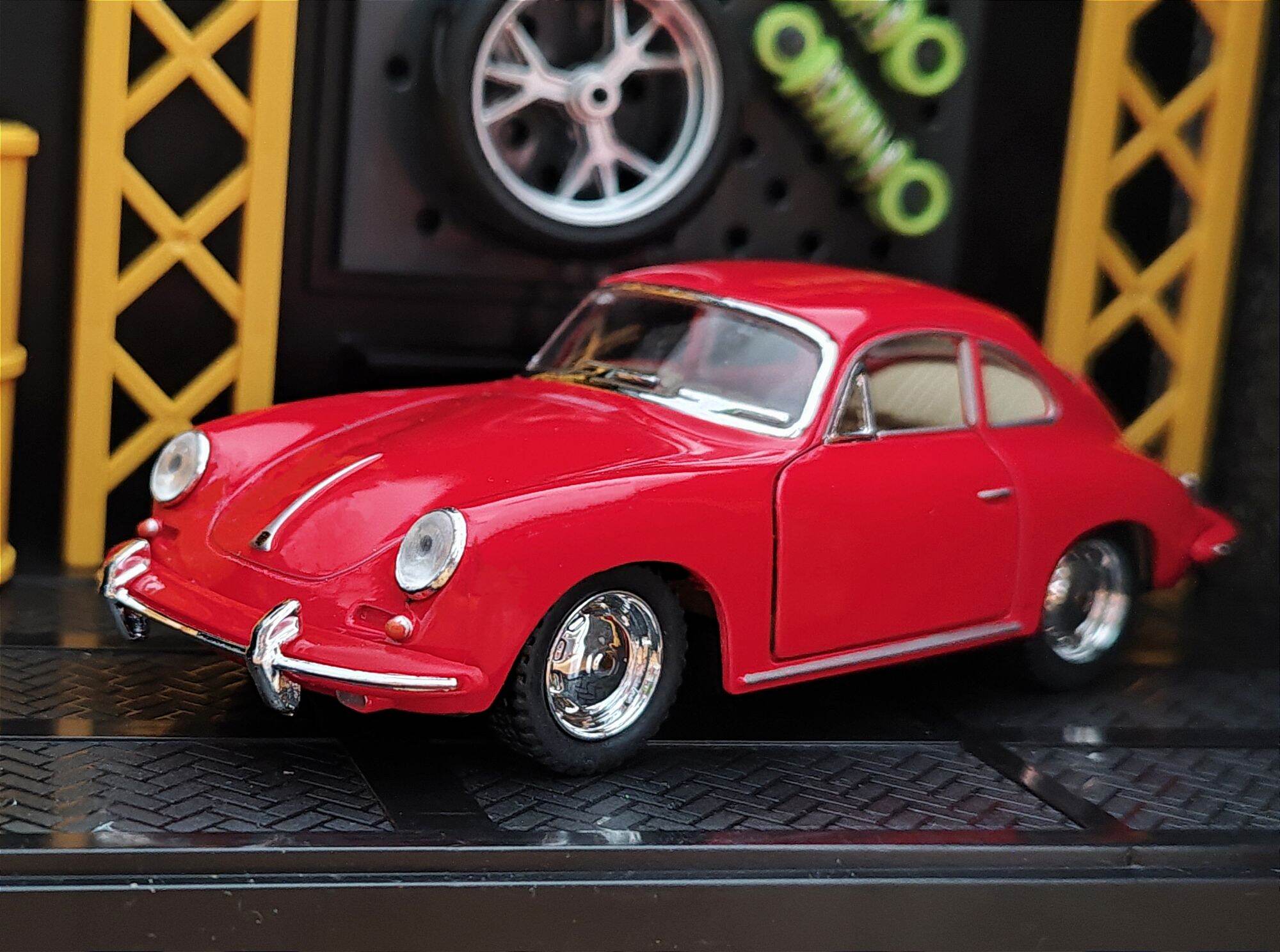 Miniatura Carrinho Porsche 356B Carrera 2 Kinsmart 1/32 Metal E Fricção Vermelho I.684863575