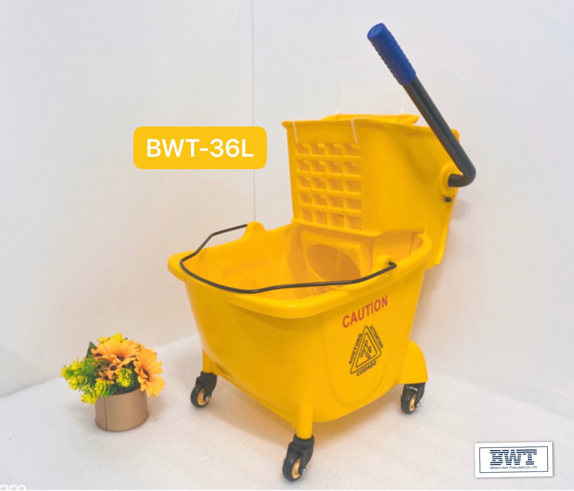 BWT ถังบีบผ้าม็อบ ถังบีบน้ำไม้ถูพื้น รถบีบน้ำผ้าถูพื้น 20L,24L,32L,36L