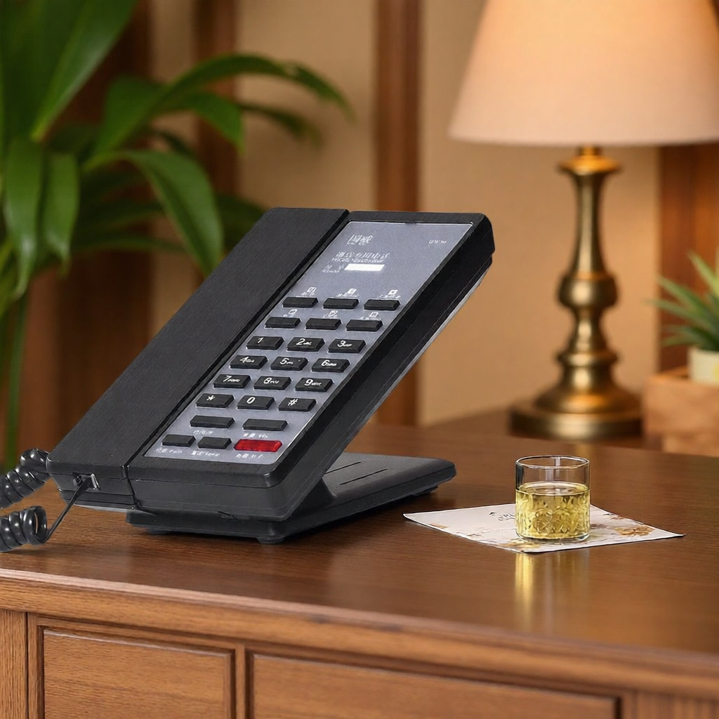SunCorp | Hotel Desk Phone Customizable Logo Quick Access to Front Desk Wall Mounted ราคา 1,438 บาท*ส่งฟรี