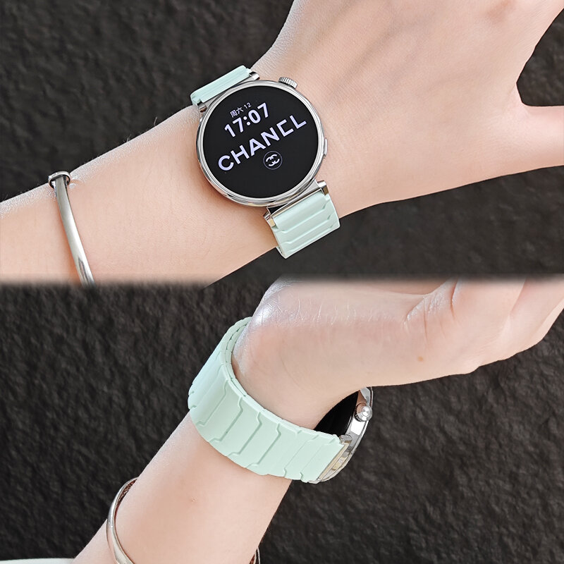 XUANDAI | Magnetic Silicon Watch Band Compatible Multiple Huawei Models Summer Breathable ราคา 167 บาท*ส่งฟรี