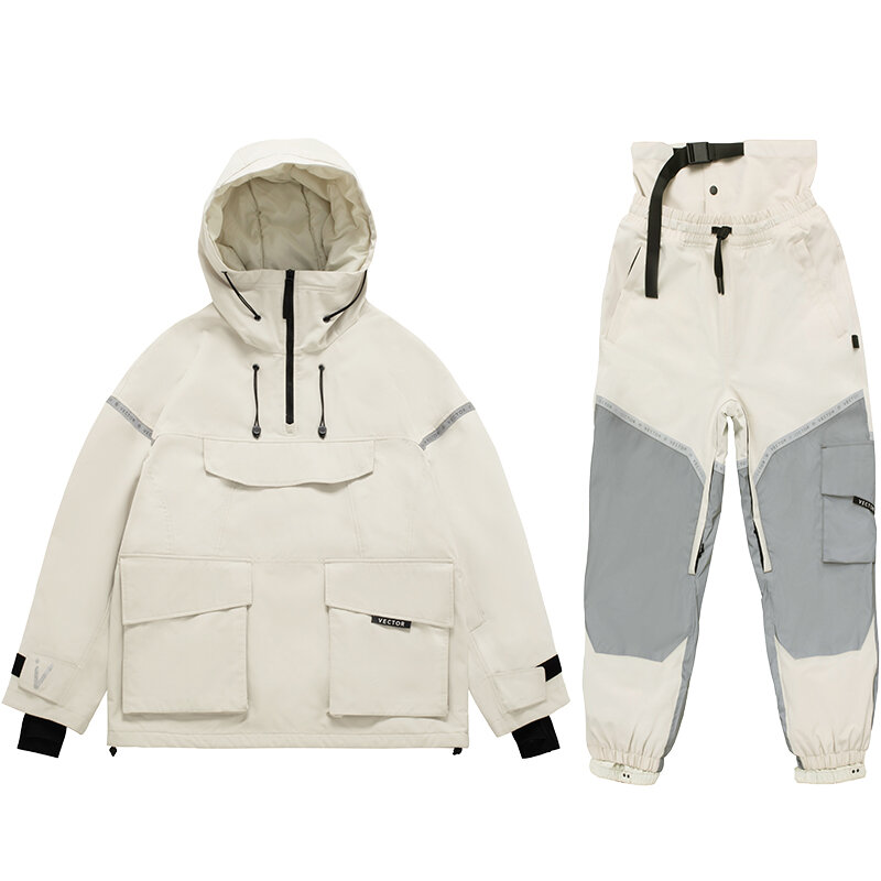 อุปกรณ์กีฬาและฟิตเนส VECTOR เวกเตอร์ชุดสกีกลางแจ้งกันน้ำมีฮู้ด Skiwear ชุดหญิง ราคา 13,394 บาท*ส่งฟรี