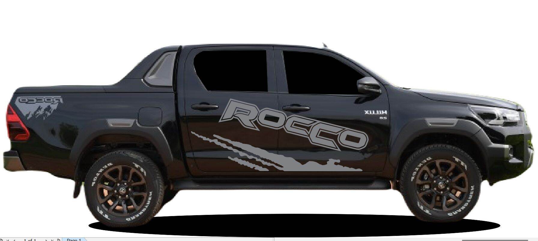 เท่ห์อย่างลงตัว สติ๊กเกอร์แต่งรถ Toyota Rocco สติ๊กเกอร์ข้างประตู rocco ...