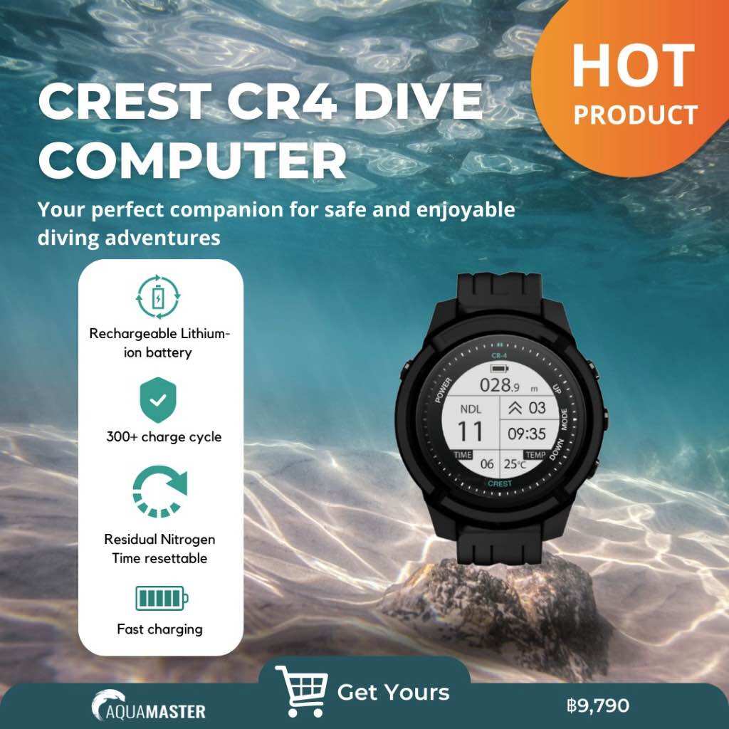 CREST Dive Computer ไดฟ์คอมพิวเตอร์ CR4 ราคา 8,973 บาท*ส่งฟรี