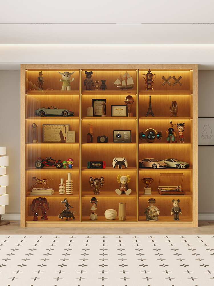 รูปสินค้า HAISHANGYUNJU | Custom ENF Grade Solid Wood Collectible Display Cabinet Anti-Dust