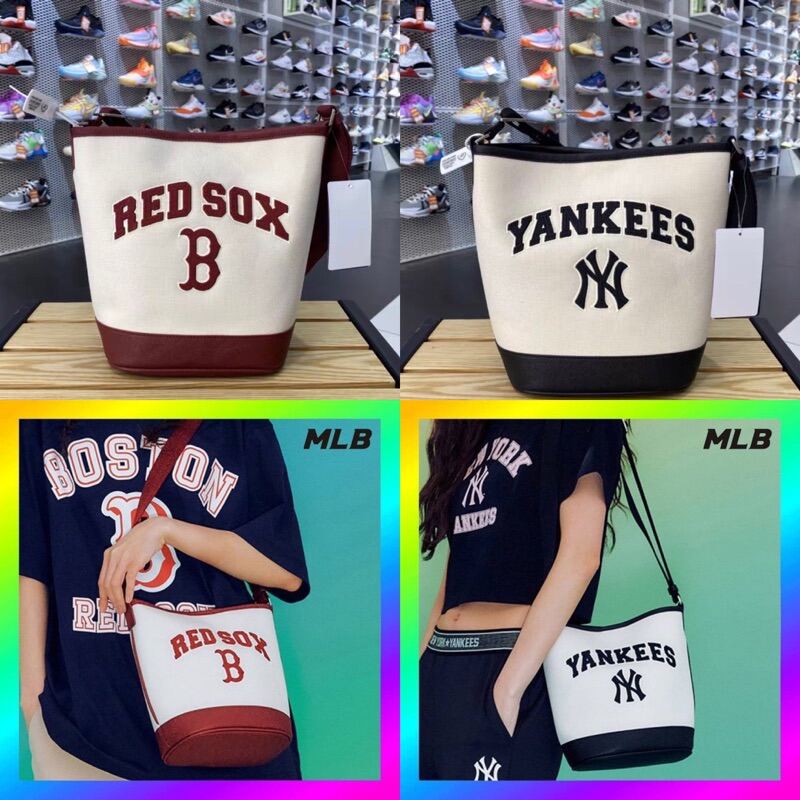 MLB Basic Big Logo Canvas Bucket Bag - Applebee Pre order