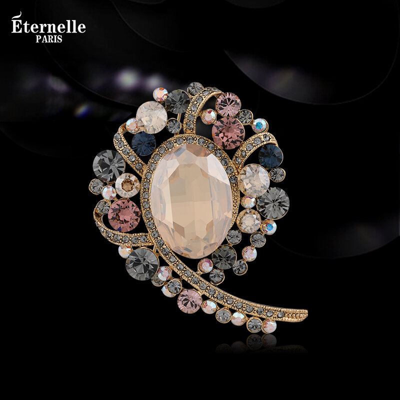 [Eternelle | Eternelle Austrian Crystal Brooch Pin For Women High End Vintage Cardigan Button Accessory Floral Plant Design Alloy Embedded,Eternelle | Eternelle Austrian Crystal Brooch Pin For Women High End Vintage Cardigan Button Accessory Floral Plant ราคา 2,639 บาท*ส่งฟรี