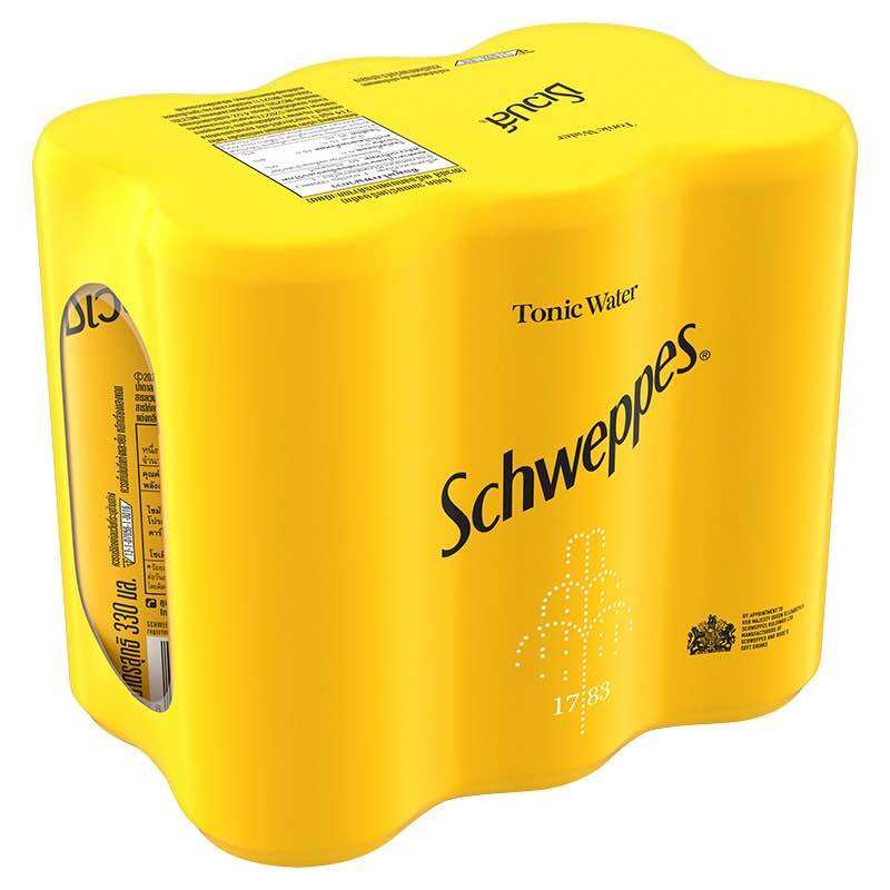 Schweppes ชเวปส์ โทนิค วอเตอร์ ขนาด 330 มล. X 6 กระป๋อง | Lazada.co.th