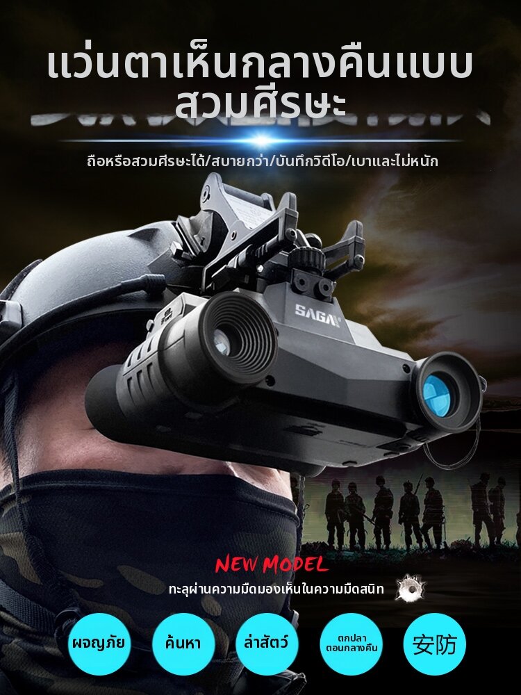 SAGA | Tactical Non-Thermal Infrared Night Vision Goggles ราคา 9,343 บาท*ส่งฟรี