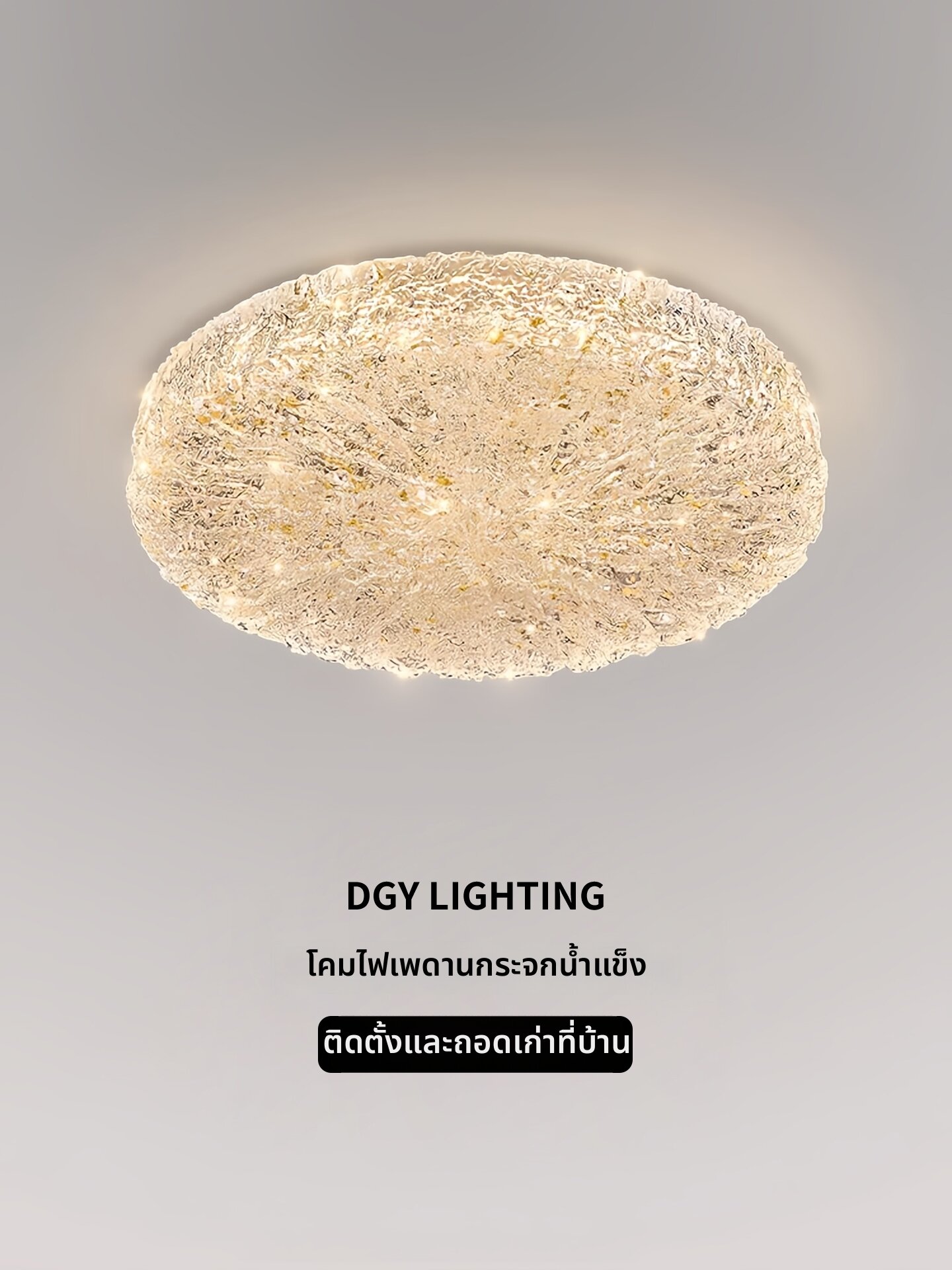 DGY | Resin Crackled Pattern Luxury Ceiling Light ราคา 3,031 บาท*ส่งฟรี