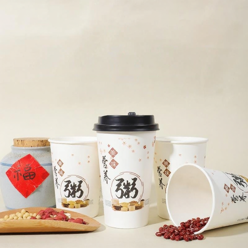 TONGGUMO | Commercial Use Disposable Thickened Drinking Cup with Lid