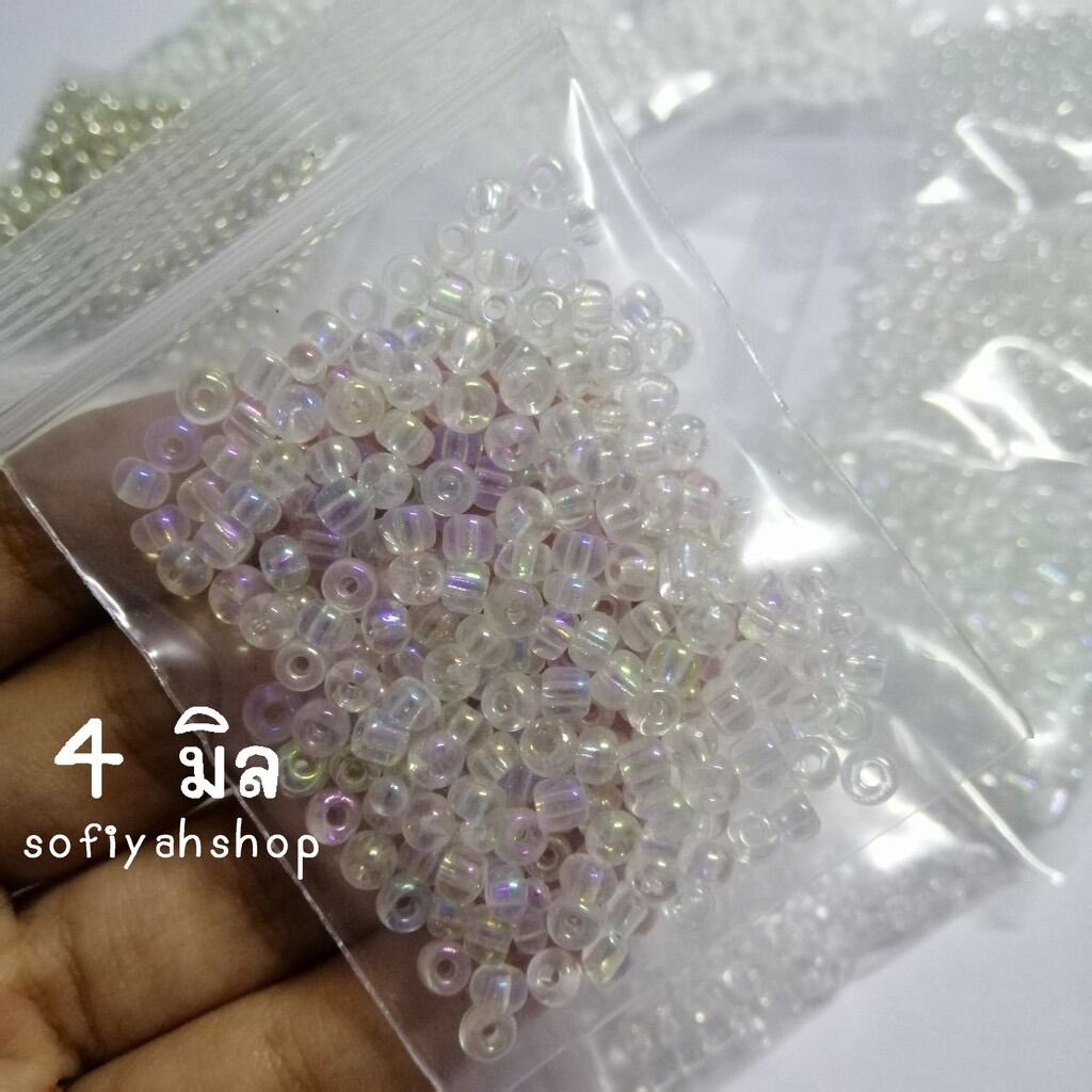 ลูกปัด​ เม็ดทราย​ 4​ มิล​ ถุงละ​15​กรัม​ (ประมาณ​ 200+เม็ด) ?