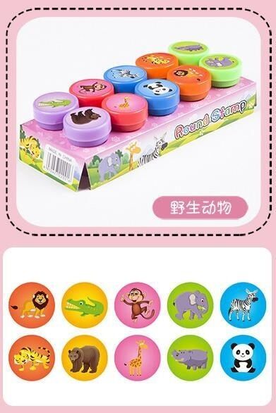 10 ชิ้น แสตมป์แบบต่างๆ สำหรับแสตมป์หมึกในตัว แสตมป์ของเล่น แสตมป์หน้ายิ้ม สำหรับงาน Scrapbooking DIY ภาพวาด อัลบั้มรูป ตกแต่ง