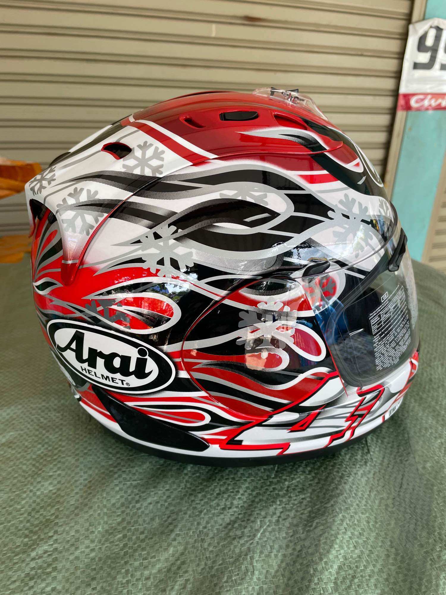หมวกกันน็อค arai งาน1.1 ลายไฟแดง+ไฟดำ ราคา 4,350 บาท*ส่งฟรี