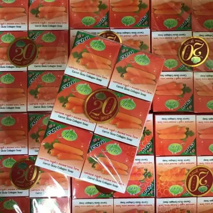 Jam Carrot soap สบู่แครอทแจม แพค 12 ก้อน