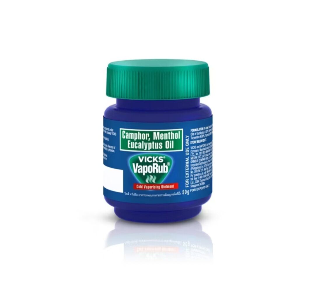 Vick vaporub ขนาด 25 กรัม 50กรัม 100กรัม ราคา 450 บาท*ส่งฟรี