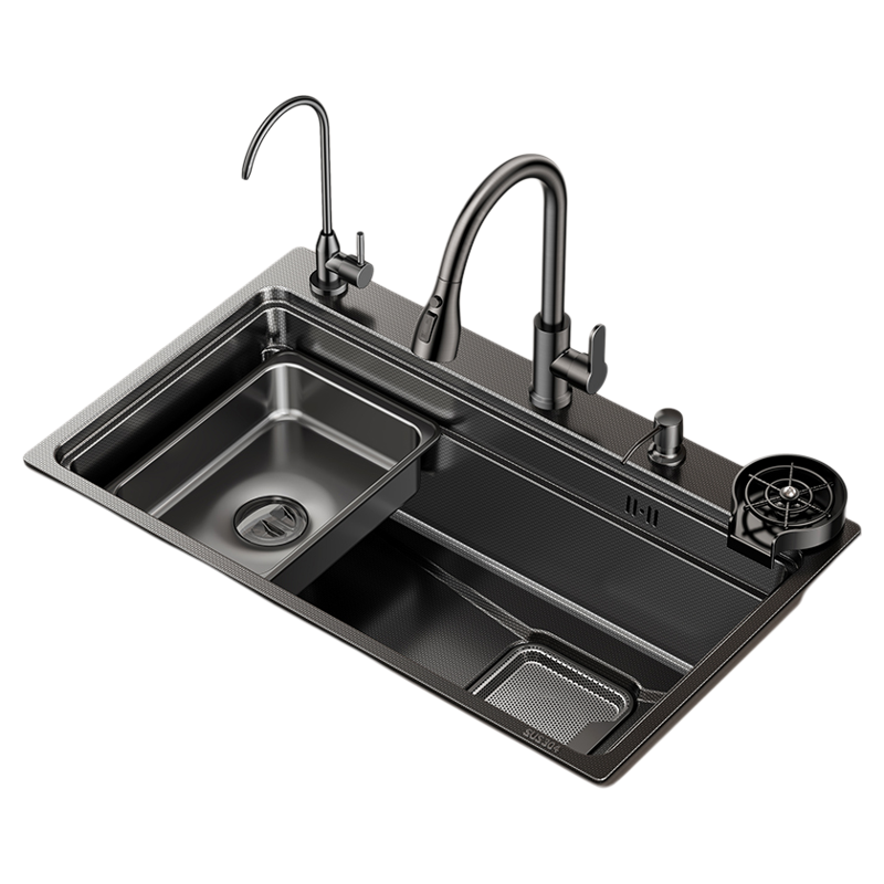 TAOSHI | Multi-Function Stainless Steel Kitchen Sink 304 5MM Side Drain ราคา 6,184 บาท*ส่งฟรี