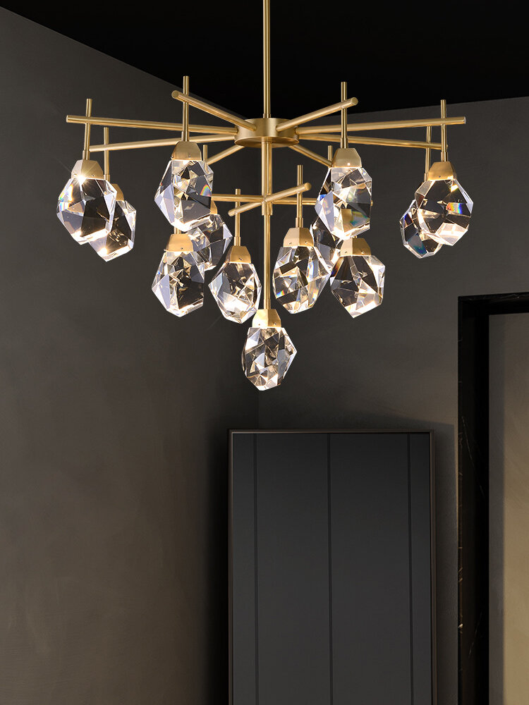 [MUYING | Icy Crystal Series Modern Minimalist Copper Chandelier,MUYING | Icy Crystal Series Modern Minimalist Copper Chandelier,] ราคา 20,327 บาท*ส่งฟรี