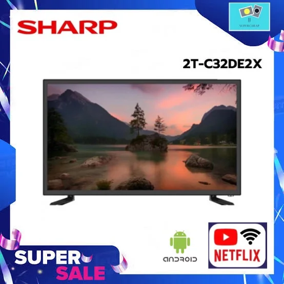 SHARP LED TV SMART Android TV HD 32 นิ้ว รุ่น 2T-C32DE2X