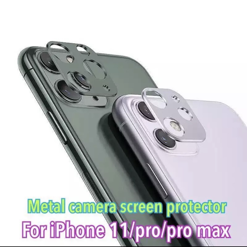 ที่ครอบเลนส์ไอโฟน 11/pro/pro max (Metal camera lens screen protector case cover)
