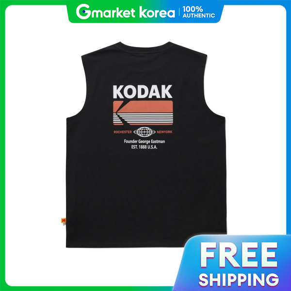 Kodak | Official Breeze Pop Aerocool Big Graphic Sleeveless T-Shirt Black ราคา 1,560 บาท*ส่งฟรี
