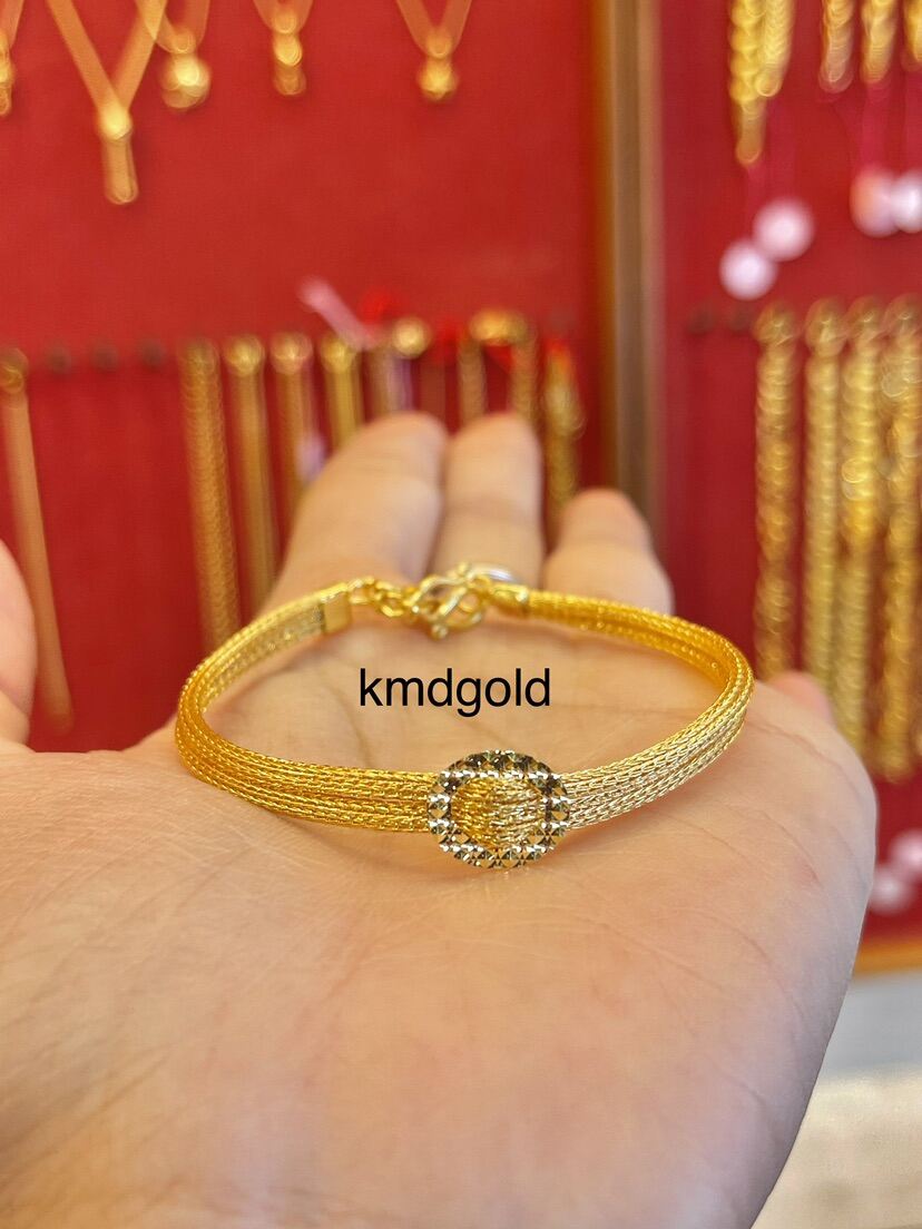 KMDGold สร้อยข้อมือทองแท้2สลึง สินค้าขายได้จำนำได้ พร้อมใบรับปีะกัน