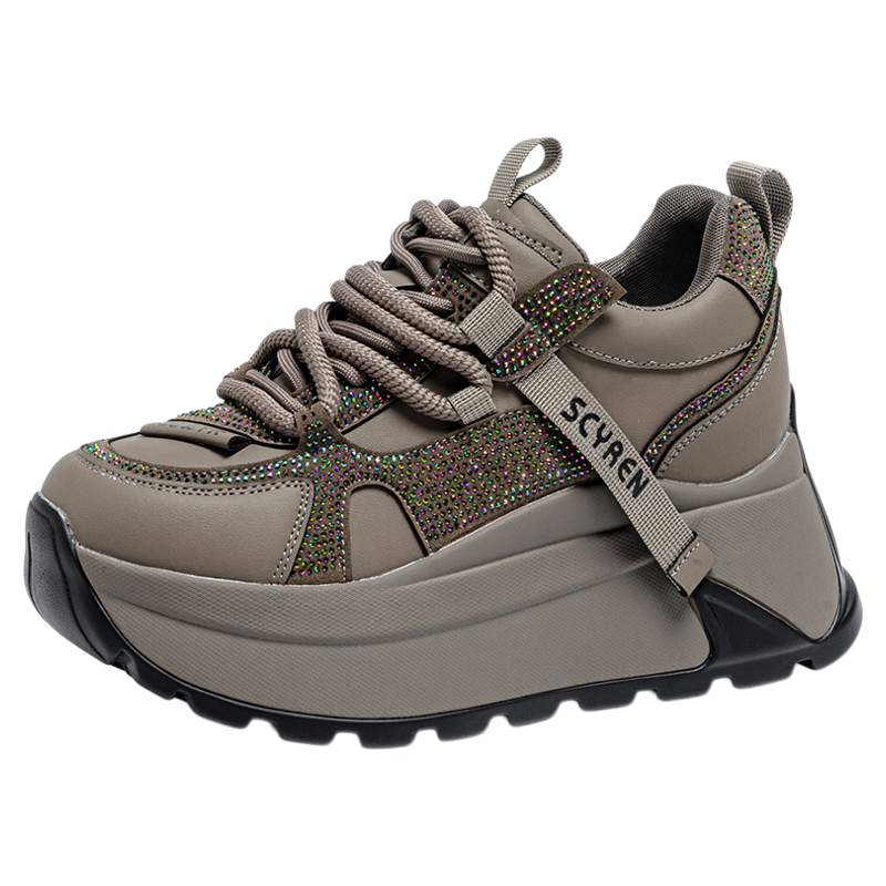 Puissance | Women's Warm Thick Sole Height-increasing Sneakers ราคา 3,559 บาท*ส่งฟรี