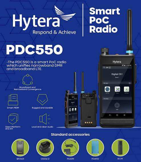 วิทยุสื่อสาร Hytera รุ่น PDC550 สีดำ ราคา 38,665 บาท*ส่งฟรี