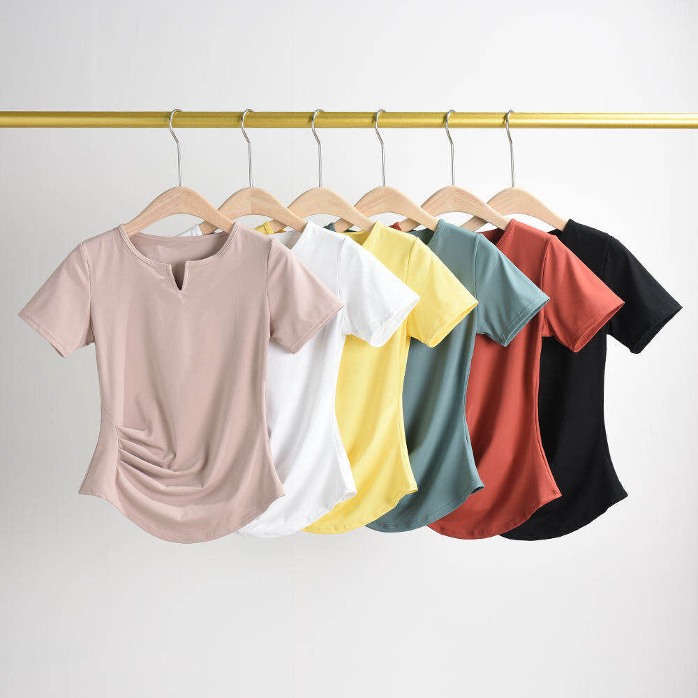 High Quality Yoga Pilates Running Exercise T-shirt - รูปที่ 1