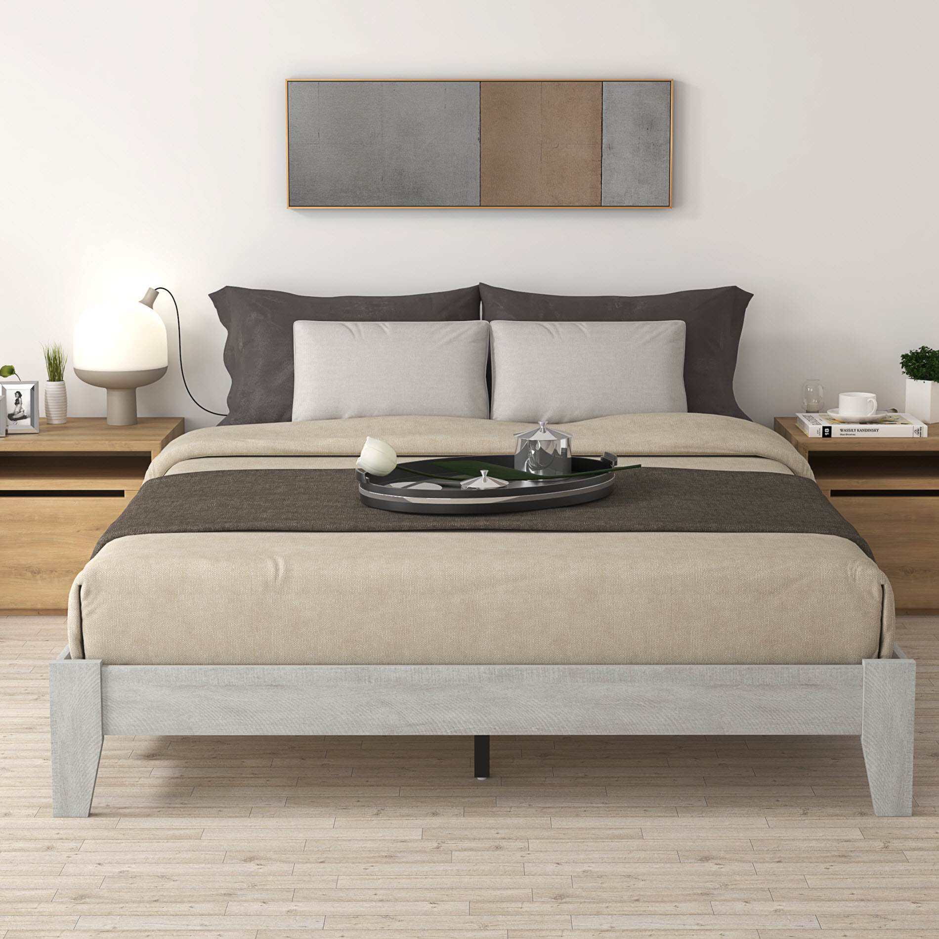 Tomato Home Millers Zen king bed (6ft) | Minimal, Chic design | Strong and sturdy | Export quality | High value for money ราคา 2,000 บาท*ส่งฟรี