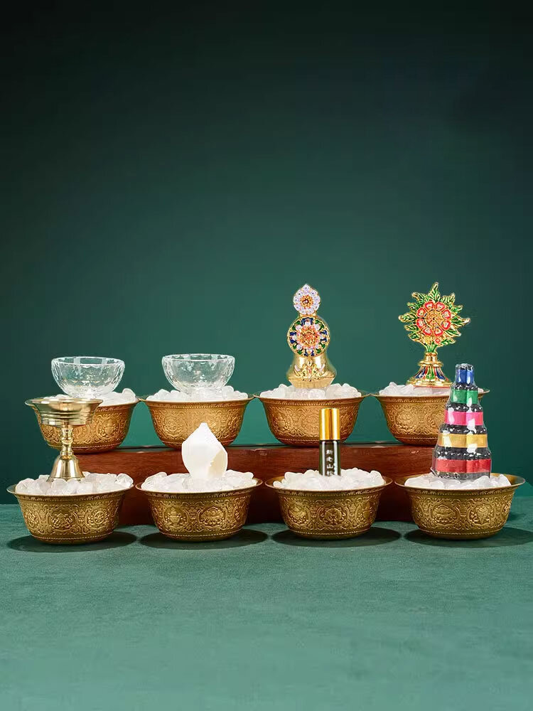 [OSITE | Buddhist Offering Set Decorations 8 Offerings Bowls Dorje Food Offering Incense Tower Conch Shell Eight Auspicious Offerings Cups,OSITE | Buddhist Offering Set Decorations 8 Offerings Bowls Dorje Food Offering Incense Tower Conch Shell Eight Ausp ราคา 4,038 บาท*ส่งฟรี