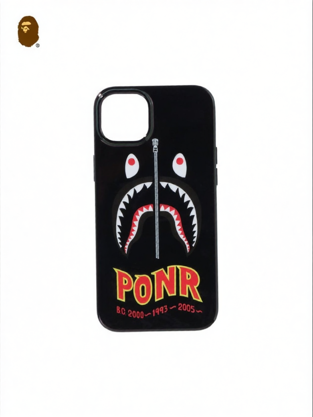 Shark Lettering Zipper Design iPhone 14 Plus Case