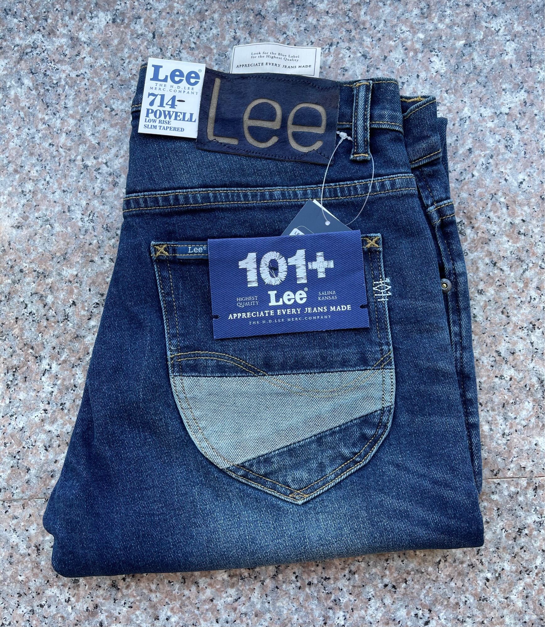 lee 714 powell low rise slim tapered