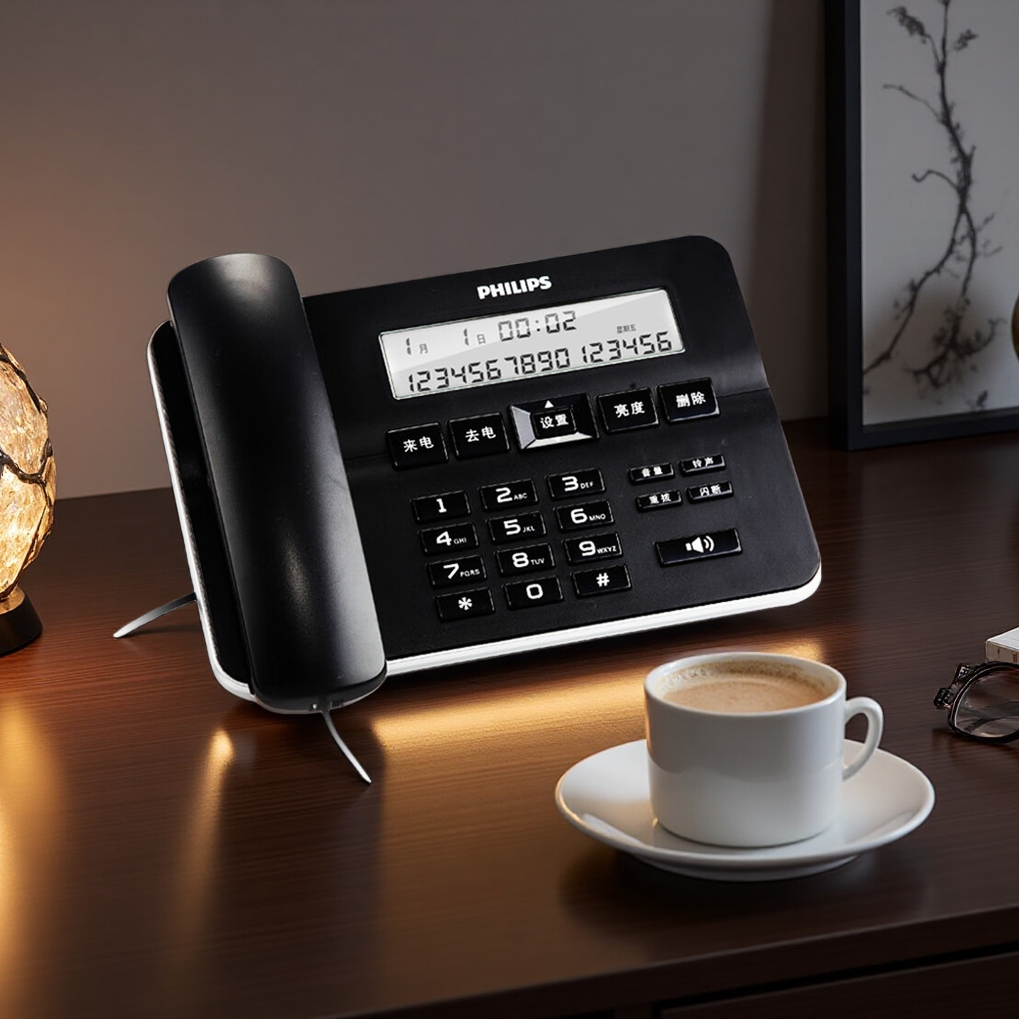 Philips | One-Touch Dialing Easy-to-Read Number Fixed Line Telephone Desktop ราคา 729 บาท*ส่งฟรี