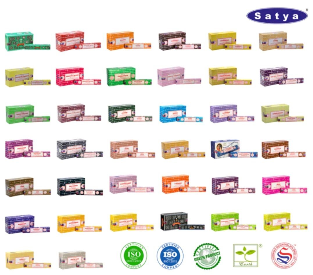 Satya Incense, Large Box, Indian Incense, Natural, Long-Lasting Fragrance, Relaxing, 100% Authentic, Mumi Incense, Meditation, Incense That Enhances Positive Energy Within the Body_ Orginal Satya Incense from India, Perfect for Meditation, Relaxation and
