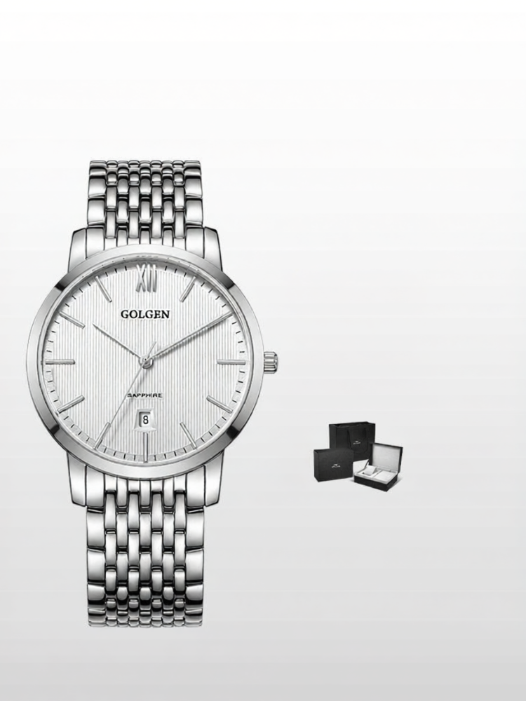 [GOLGEN | Business Casual Quartz Men's Watch Date Display Stainless Steel Band,GOLGEN | Business Casual Quartz Men's Watch Date Display Stainless Steel Band,] ราคา 2,921 บาท*ส่งฟรี