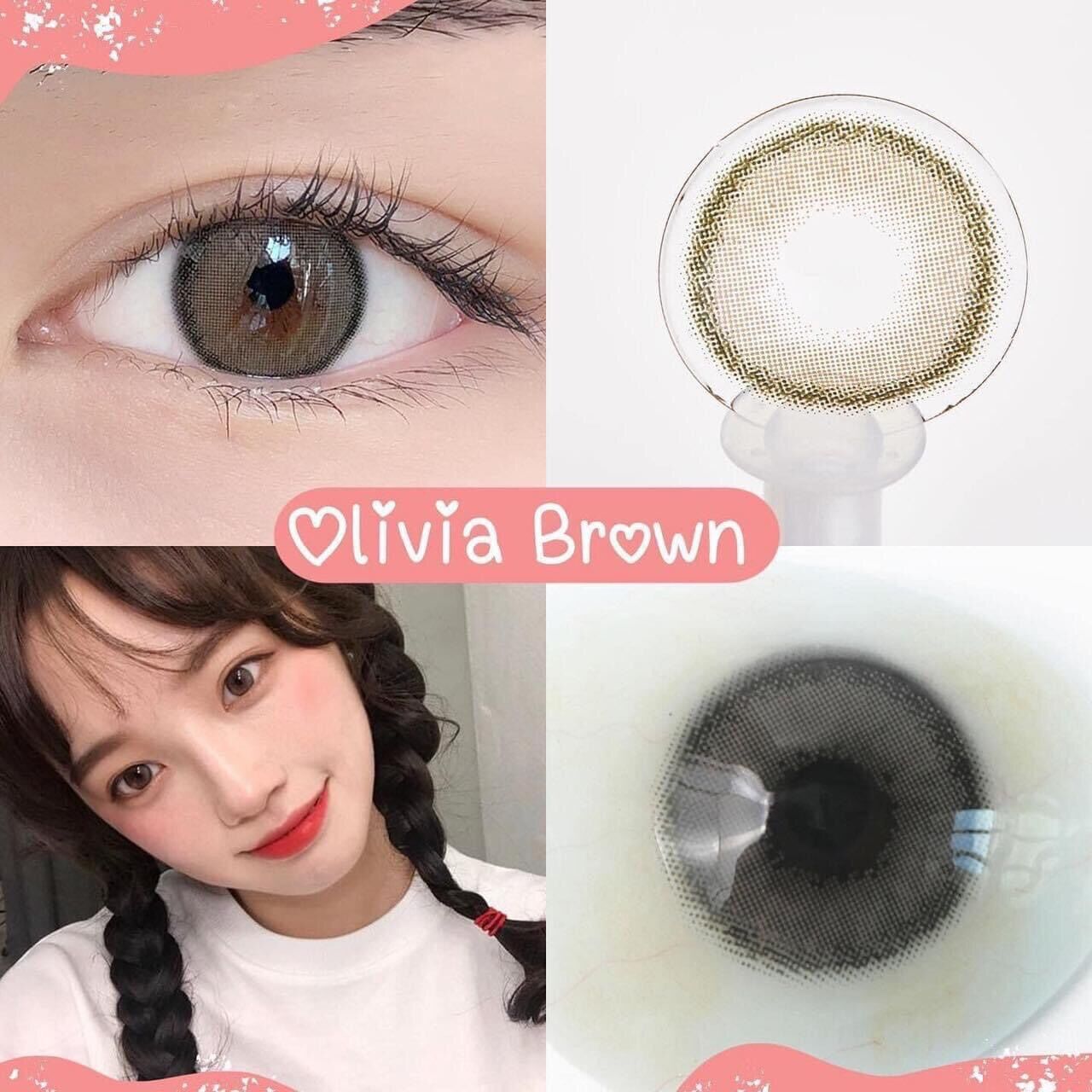 Olivia brown by kawaii รุ่นมินิเลนส์ ละมุน สายเกา🇰🇷 ราคา 75 บาท*ส่งฟรี
