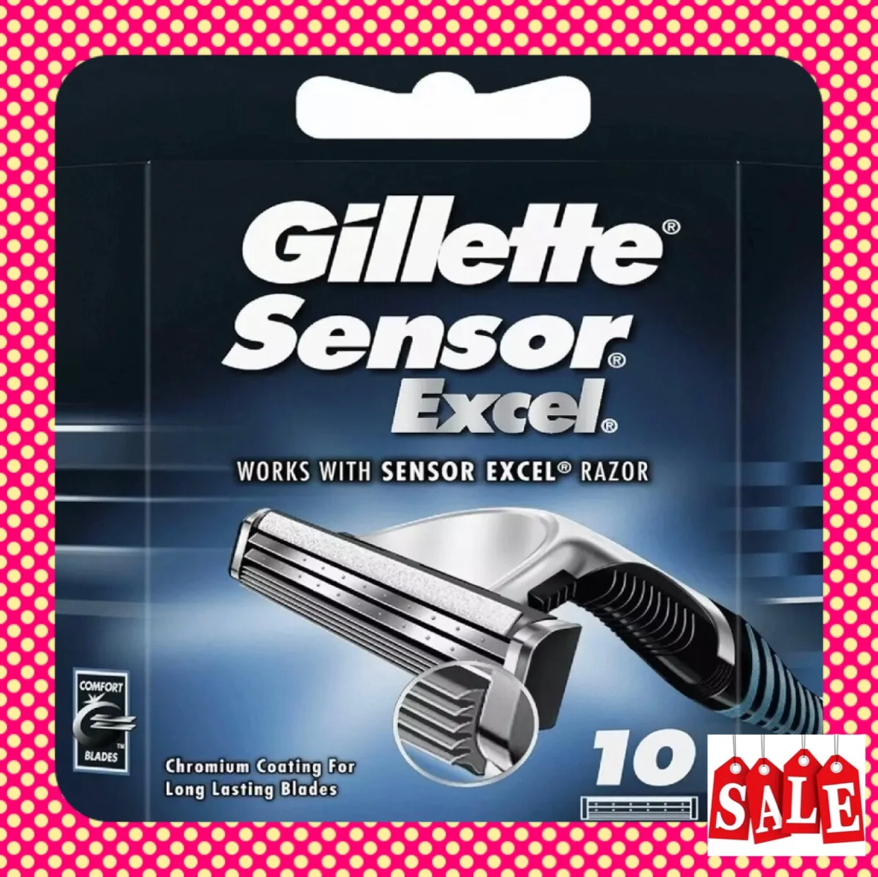 ใบมีดโกน GILLETTE SENSOR EXCEL (pack10)