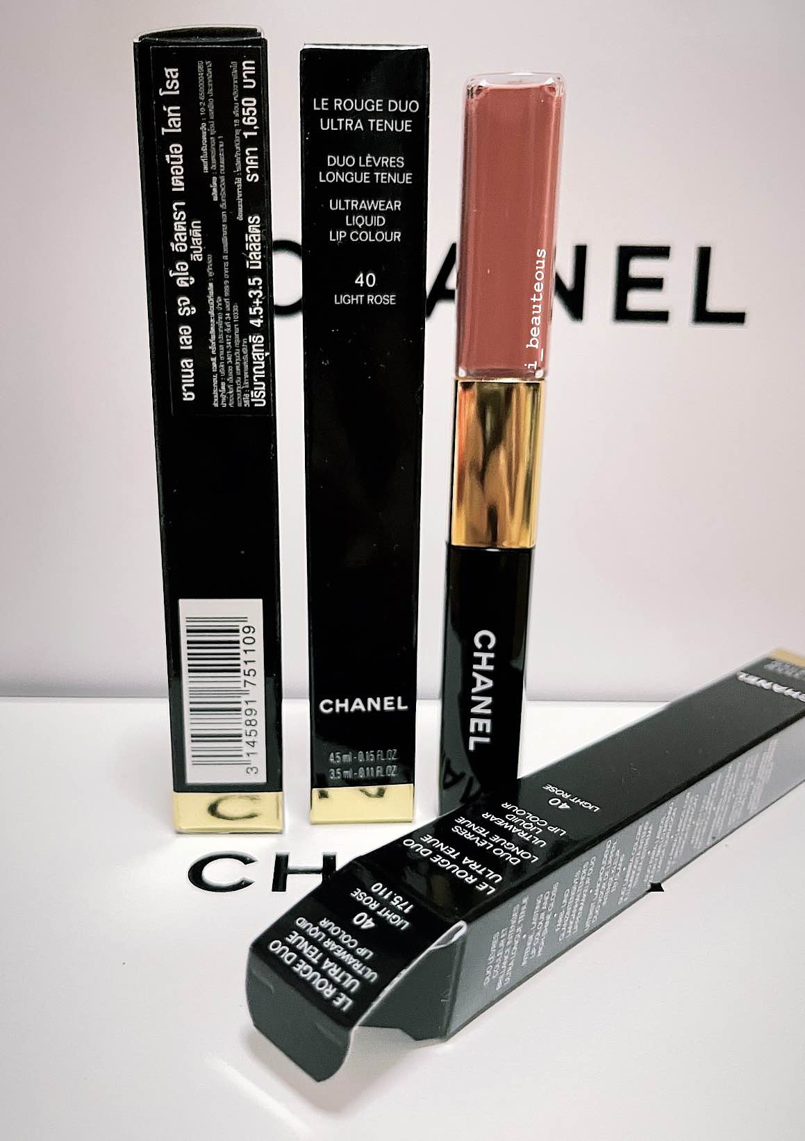 Chanel Le Rouge Duo Liquid Lipstick, 40 Light Rose, 0.15 oz/45 mL