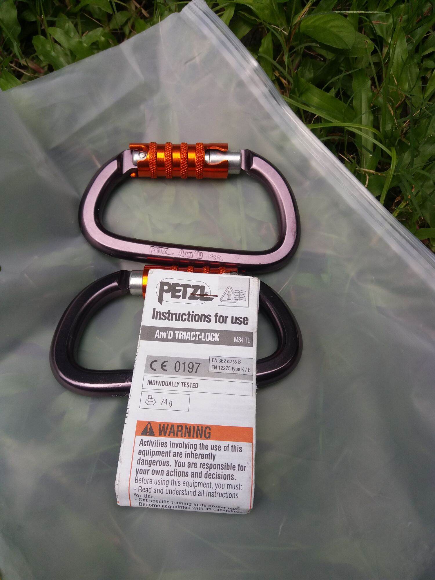 คาราบิเนอร์ Petzl. Am'D TRIACT - LOCK M34 TL ( บรอนซ์เทา ) - ไทเกอร์วัน ...