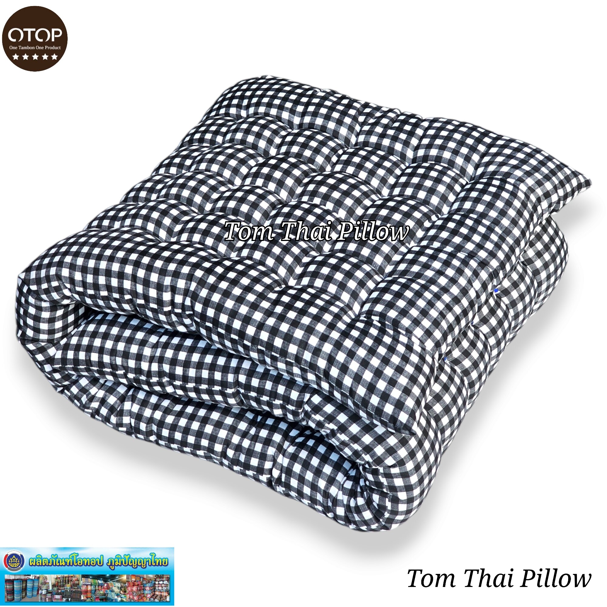 🔥New🔥เบาะรองโซฟา เก้าอี้ไม้ เก้าอี้โยก ลายมินิมอล ขนาด 50 × 170 cm.OTOP Thailand ราคา 298 บาท*ส่งฟรี