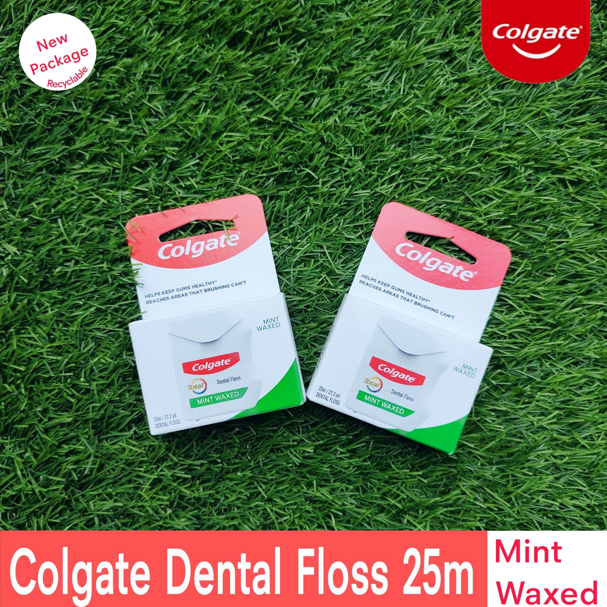 ไหมขัดฟันคอลเกต Colgate Dental Floss รสมิ้นท์ ยาว 25 เมตร Lazada.co.th