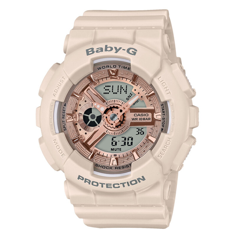 Casio | Casio Baby-G Women's Watch Authentic Sport Waterproof Student Pink Cherry Blossom Casual Quartz Movement Resin Strap Dual Display ราคา 6,614 บาท*ส่งฟรี