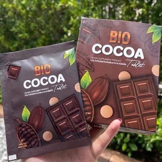 BIO COCOA TABLET โกโก้ดีท็อกซ์อัดเม็ด Bio cocoa อัดเม็ด ขนาด 1 กล่อง 5 ซอง เเบรนด์คุณจันทร์