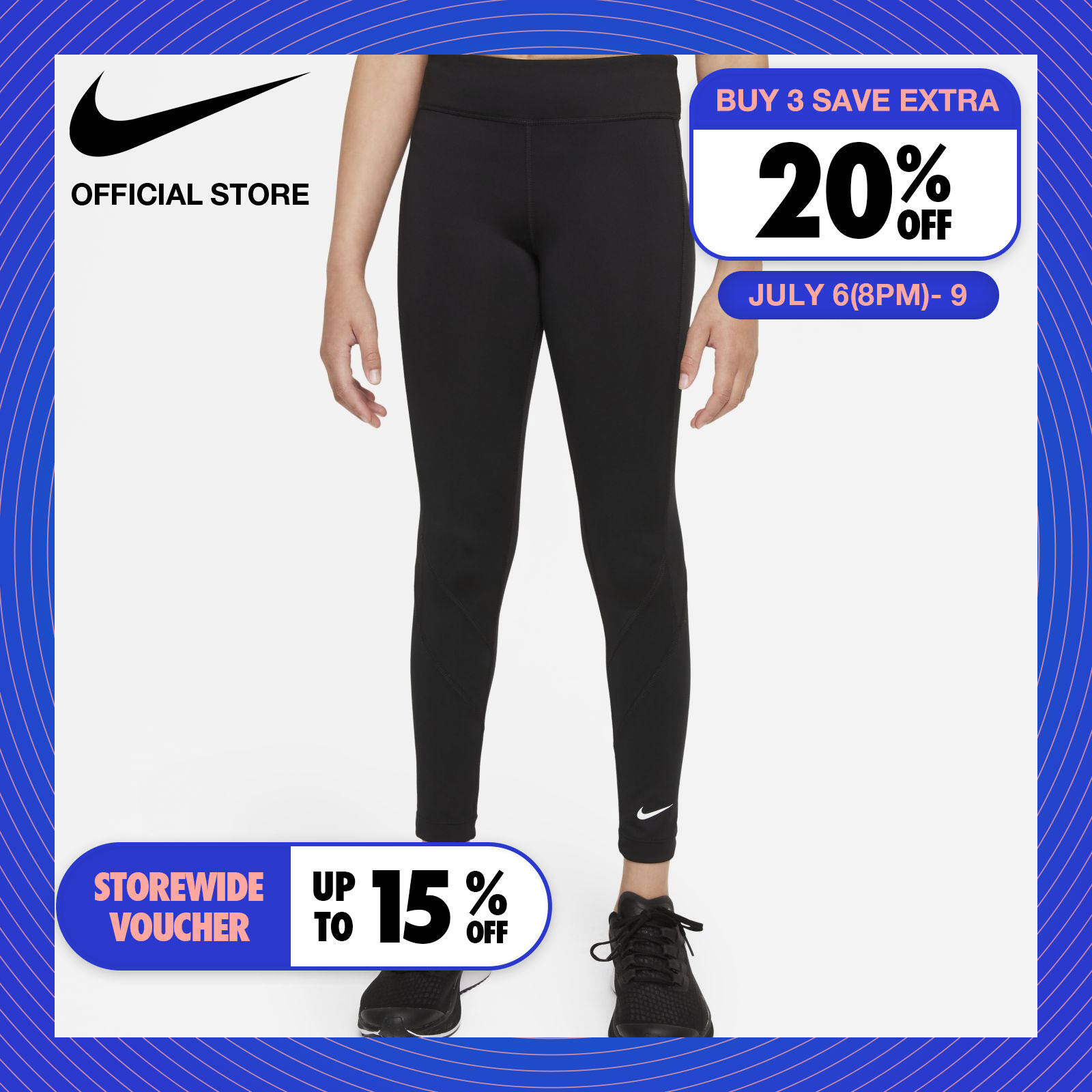 Nike Kids' Dri-FIT One Leggings - Black ไนกี้ เลกกิ้งเด็ก ดรายฟิต วัน - สีดำ ราคา 788 บาท*ส่งฟรี