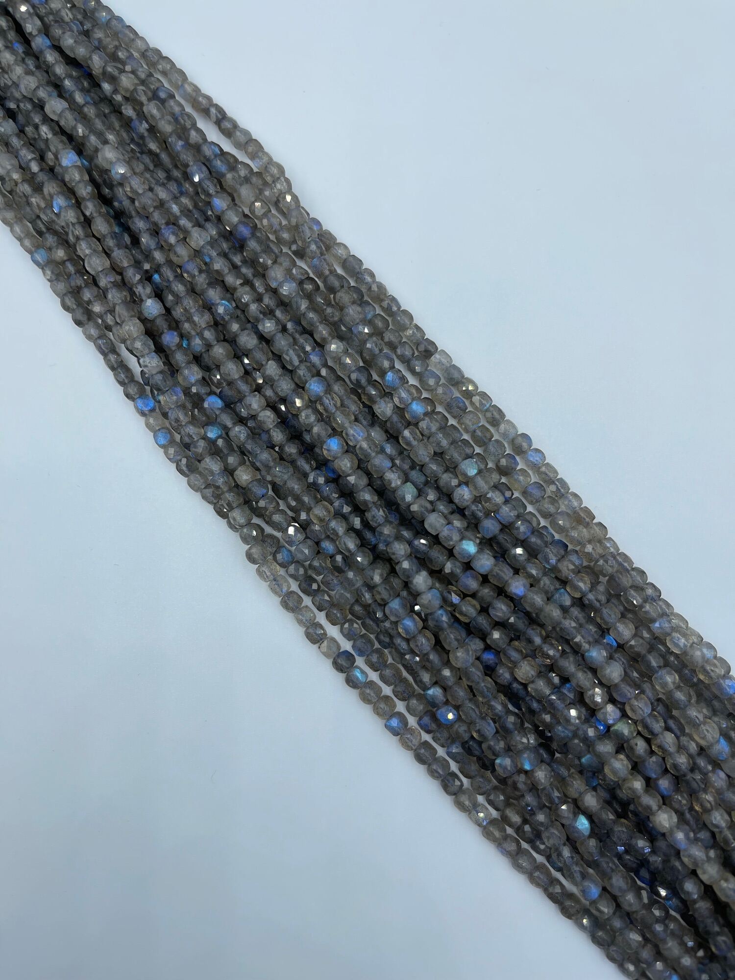 Labradorite cube shape beads