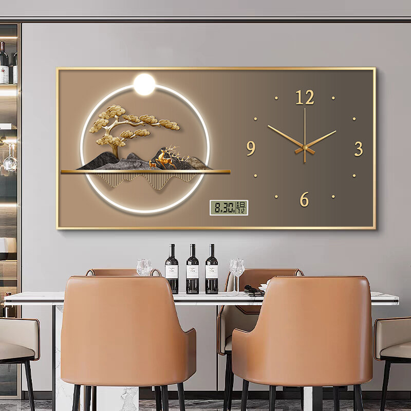[XIANGTUYIN | Modern Luxury Decorative Wall Art with Clock Electronic Wall Clock,XIANGTUYIN | Modern Luxury Decorative Wall Art with Clock Electronic Wall Clock,] ราคา 1,324 บาท*ส่งฟรี