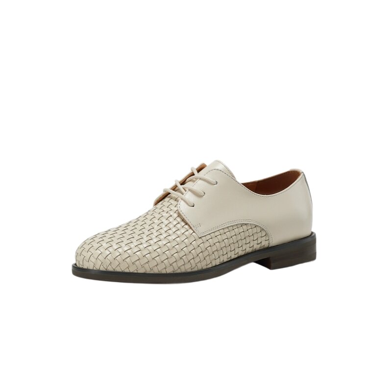 BOERDIQI | Autumn Genuine Leather Handmade Lace-up Comfortable Low Heel Shoes ราคา 8,766 บาท*ส่งฟรี