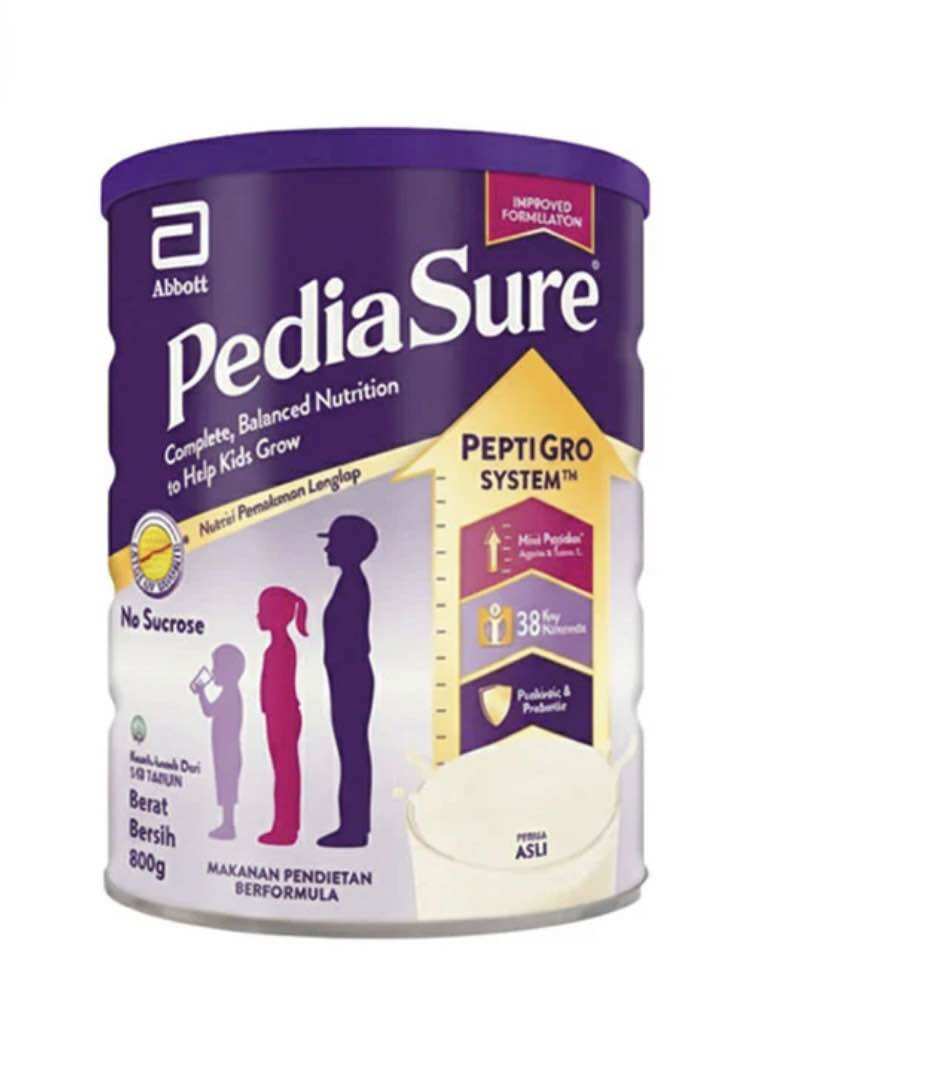 PediaSure นมผงสมดุลสำหรับเด็กเติบโต ไม่มีน้ำตาล 800กรัม เด็กกินยาก กินน้อย เด็กน้ำหนักตัวต่ำกว่าเกณฑ์หรือโตช้า