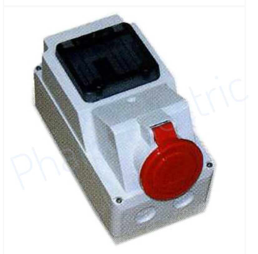 Haco 75253-6 Wall Sockets With DIN-Rail-IP44(เต้ารับพร้อมอุปกรณ์ เสริมราง DIN ชนิดลอย) 32A, 400V, 5Pin ( 3P+N+E) ราคา 3,850 บาท*ส่งฟรี