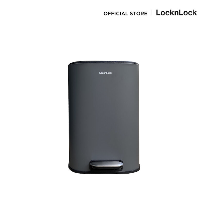 LocknLock ถังขยะสแตนเลส พร้อมฝาปิด ความจุ 12 L. รุ่น BYP011DGRY ราคา 1,690 บาท*ส่งฟรี